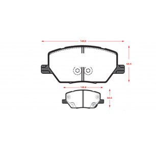 PASTILLAS DE FRENOS DELANTERAS FIAT 500X /  JEEP COMPASS / JEEP RENEGADE