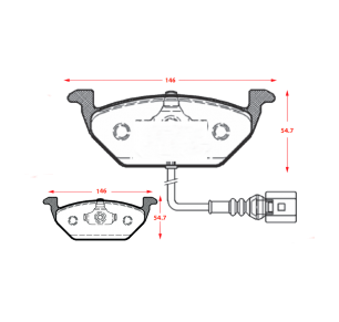 PASTILLAS DE FRENOS VOLKSWAGEN BORA / GOLF / SKODA FABIA / SKODA OCTAVIA ( COD P0698 )
