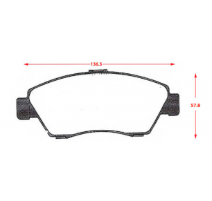 PASTILLAS DE FRENOS HONDA CIVIC 1993 / HONDA FIT 2002 ( COD P0178 )