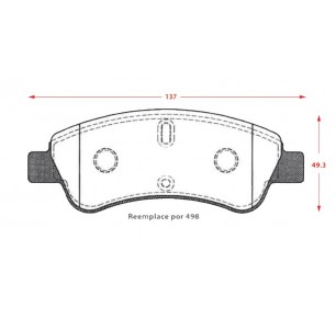 PASTILLAS DE FRENOS CITROEN C-ELYSEE ( 2013- 2019 ) / PEUGEOT 301 ( 2013 - ... )