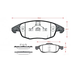 PASTILLAS DE FRENOS PEUGEOT PARTNER ( 2011- 2014 ) / CITROEN BERLINGO (2012- 2019)