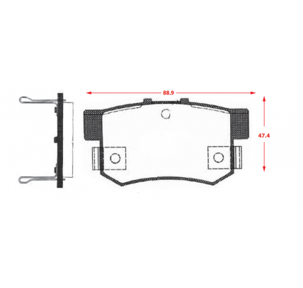PASTILLAS DE FRENOS TRASERAS GREAT WALL HAVAL H6 / HONDA CIVIC / ACCORD / SUZUKI SWIFT