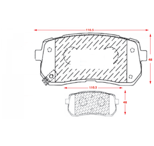 PASTILLAS DE FRENOS TRASERAS HYUNDAI H1 / KIA CARNIVAL