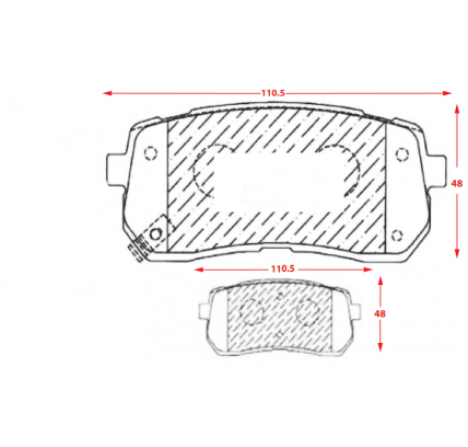 PASTILLAS DE FRENOS TRASERAS HYUNDAI H1 / KIA CARNIVAL