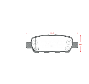 PASTILLAS DE FRENOS TRASERAS INFINITI / NISSAN / RENAULT / SAMSUNG / SUZUKI