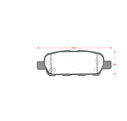 PASTILLAS DE FRENOS TRASERAS INFINITI / NISSAN / RENAULT / SAMSUNG / SUZUKI